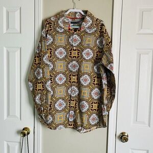 Men Enyce Clothing Shirt Geometric Long Sleeve Button Down Casual Size 3XL